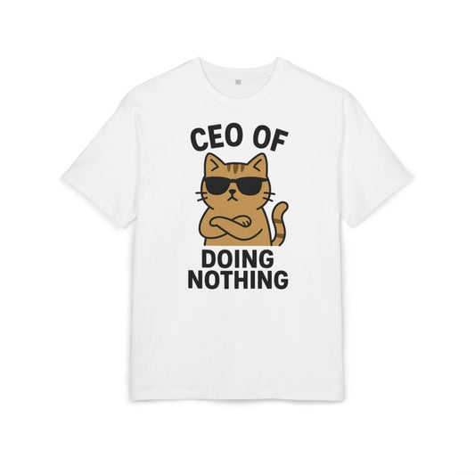 Men's Funny Cat Print Round Neck Short Sleeve