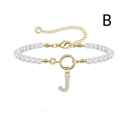 2024 New Fashion Toggle Clasp Initial Bracelet Women A-Z Letter