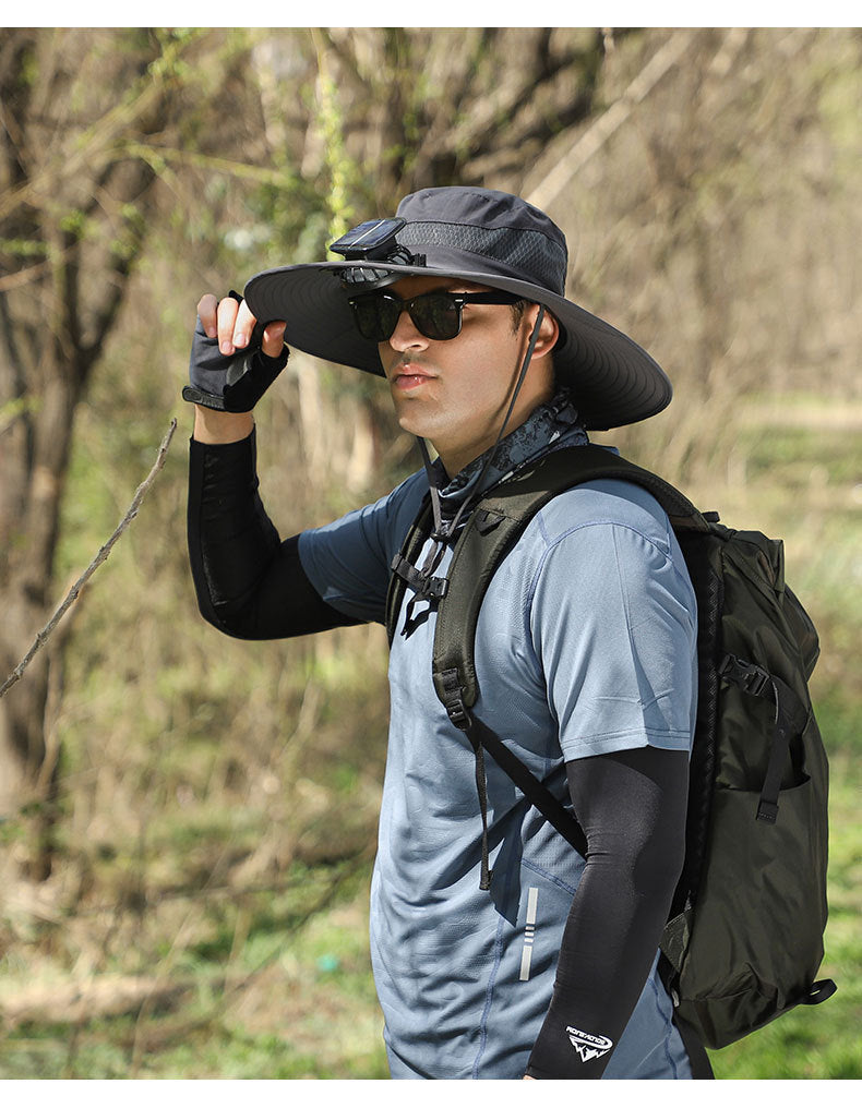 Long Endurance Lithium Battery Fan Solar Charging Wind Sun Protection Hat