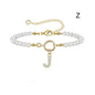 2024 New Fashion Toggle Clasp Initial Bracelet Women A-Z Letter