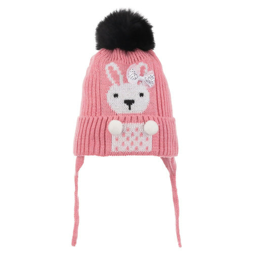 Infant & Toddler Knitted Winter Beanie with Furry Lined Earflaps For
