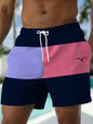 Printed Drawstring Waist Diagonal Pocket Casual Pants