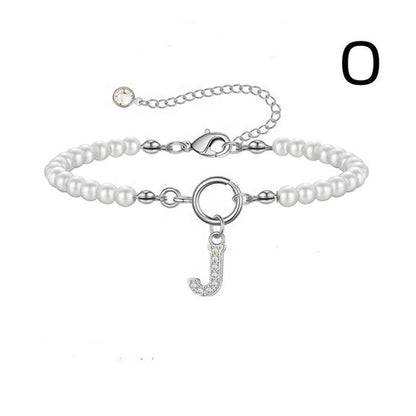 2024 New Fashion Toggle Clasp Initial Bracelet Women A-Z Letter