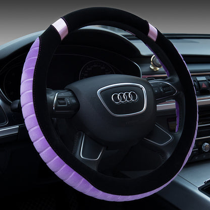 Steering wheel plush car