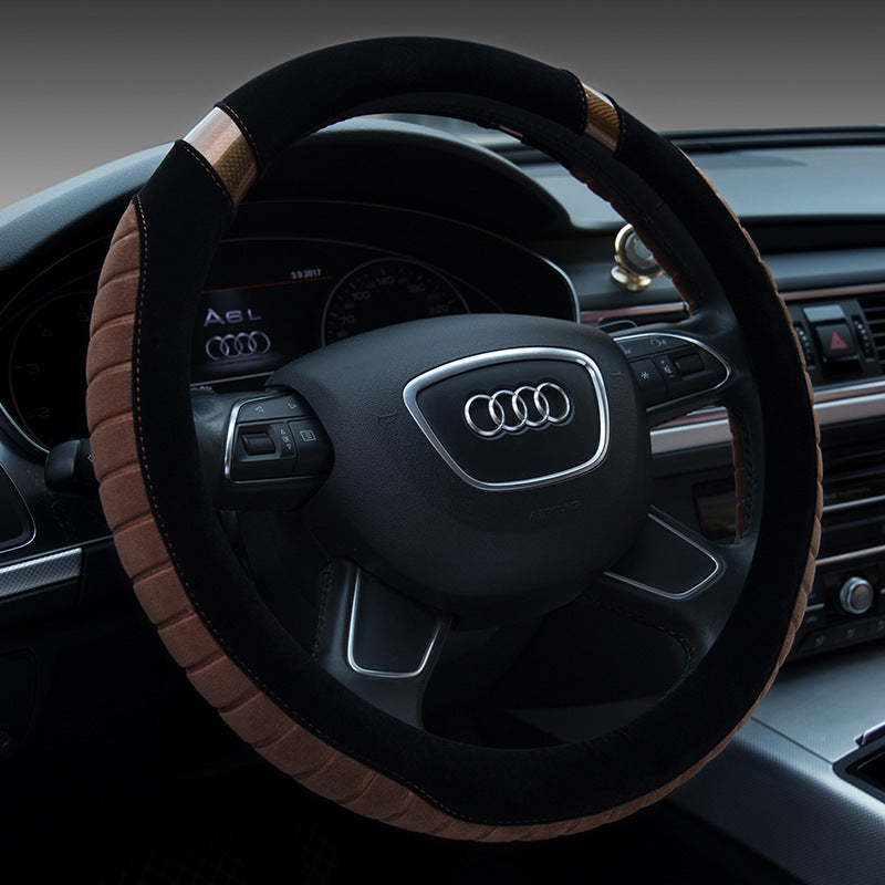 Steering wheel plush car