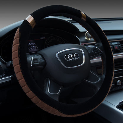 Steering wheel plush car