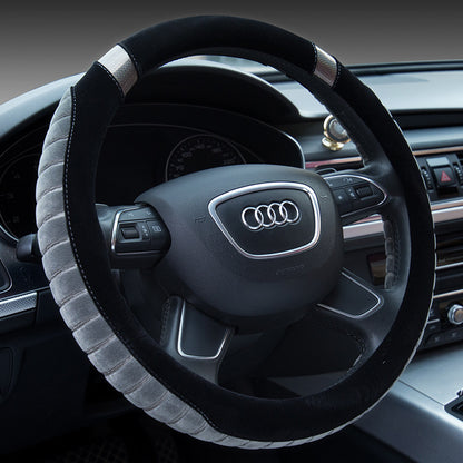 Steering wheel plush car