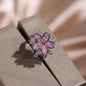 Fashion Jewelry Zircon Women Necklace Ring Double Layers Flower Cubic