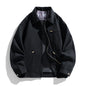 Autumn New Washed Overalls Retro Lapel Jacket