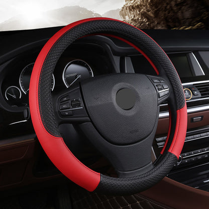 Leather Car Steering Wheel Cover