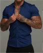 Muscle Men Shaping Simple Shirt