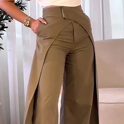 Women's High-Waisted Wide-Leg Pants