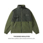 Cross Loose Lapel Fleece Warm Casual Men's Jacket