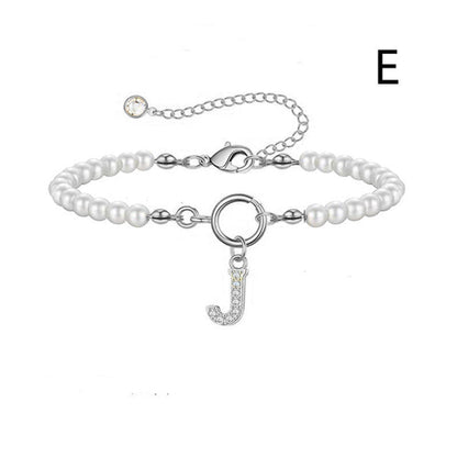2024 New Fashion Toggle Clasp Initial Bracelet Women A-Z Letter