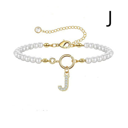 2024 New Fashion Toggle Clasp Initial Bracelet Women A-Z Letter