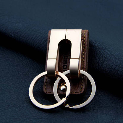 Genuine Leather Belt Clip Keychain