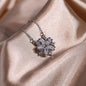 Fashion Jewelry Zircon Women Necklace Ring Double Layers Flower Cubic