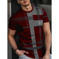 Men's Short-sleeved T-shirt Business Casual Series Digital 3D Printing
