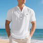 Summer American Linen Men's T-shirt Loose Casual