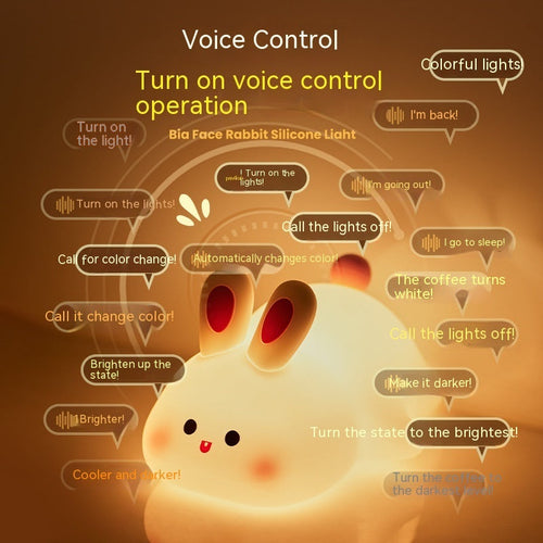 Cute LED Night Light Touch Sensor Cartoon Kid's Nightlights Big Face