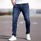 Fashionable Worn Slim Casual Jeans