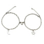 2Pcs Sun Moon Charm Magnet Attraction Stainless Steel Bracelets For