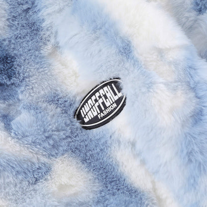Tie-dyed Polar Fleece Stand Collar Coat Autumn And Winter