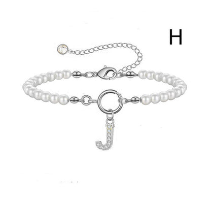 2024 New Fashion Toggle Clasp Initial Bracelet Women A-Z Letter