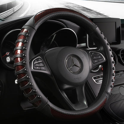 Leather Silicone Steering Wheel Cover