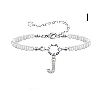 2024 New Fashion Toggle Clasp Initial Bracelet Women A-Z Letter
