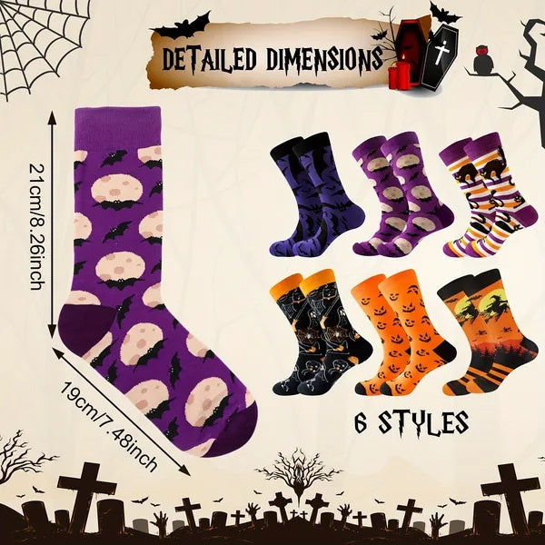 6 Pairs Halloween Socks