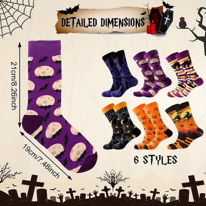 6 Pairs Halloween Socks