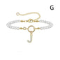 2024 New Fashion Toggle Clasp Initial Bracelet Women A-Z Letter