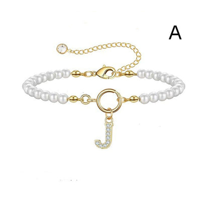 2024 New Fashion Toggle Clasp Initial Bracelet Women A-Z Letter