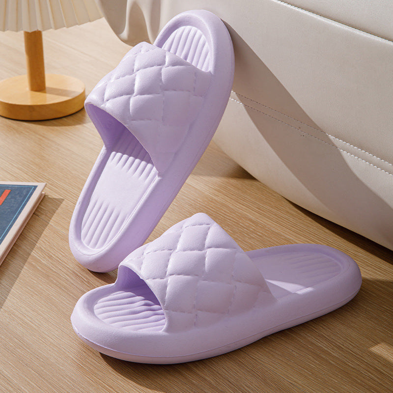New Rhombus Home Slippers Summer Non-slip Floor Bathroom Slipper