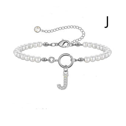 2024 New Fashion Toggle Clasp Initial Bracelet Women A-Z Letter