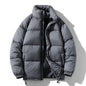Pine Solid Color Stand Collar Winter Men's Cotton Jacket Fashionable Jacket