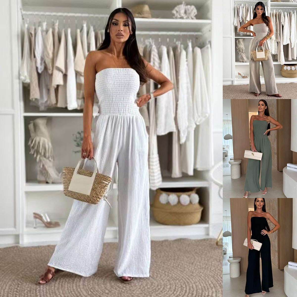 Cotton Jumpsuit Women's Clothing