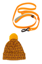 Crimson Winter Hat with Pom & Waterproof Leash