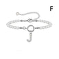 2024 New Fashion Toggle Clasp Initial Bracelet Women A-Z Letter