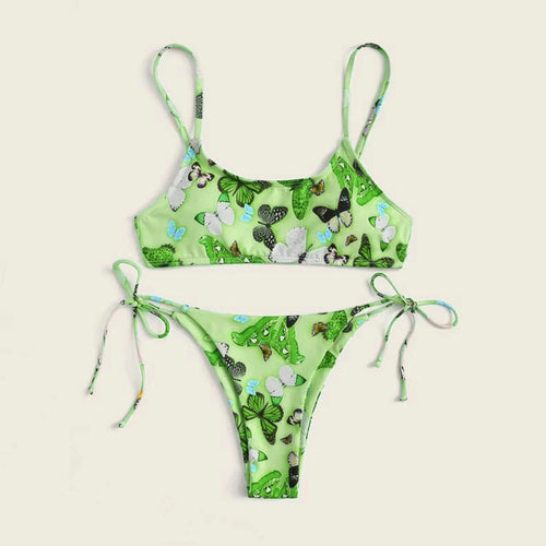 Summer Flowers Print Bikini Sexy Beach Swimming Suit Fashion Push Up