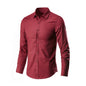 Men White Casual Suit Shirt Solid Color