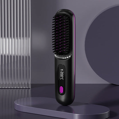 2 In 1 Straight Hair Comb Wireless Hair Straightener Brush Hair Fast