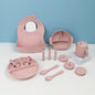 Silicone Children's Tableware Set Baby Feeding Solid Food Tableware