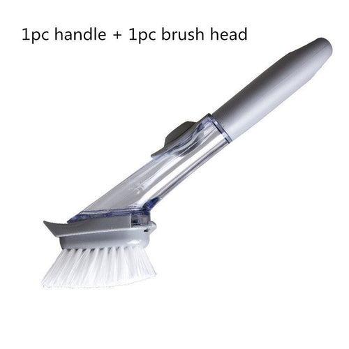 2 In1 Long Handle Cleaning Brush With Removable Brush Head Ktichen