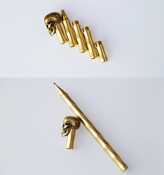 Brass Skull Pen