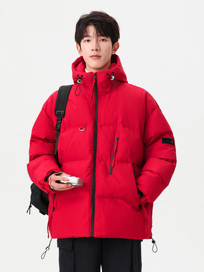 Multi-Color Warm Thickened Casual Youth Vitality Hooded Cotton-padded Coat