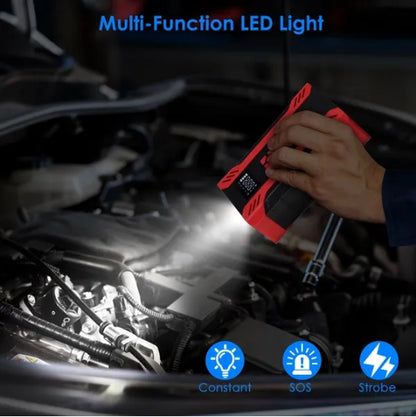 Car Jump Starter With Air Compressor Portable Car Battery Booster With Digital Tire Inflator