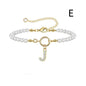 2024 New Fashion Toggle Clasp Initial Bracelet Women A-Z Letter
