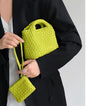 Premium Feeling Woven Handmade Mini Small Bag Tote Bucket Bag